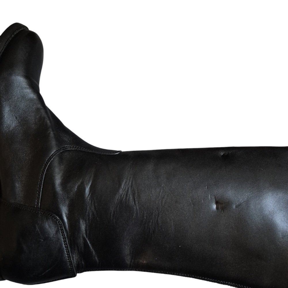 FRYE TALL BLACK LEATHER BOOTS - Picture 3 of 7